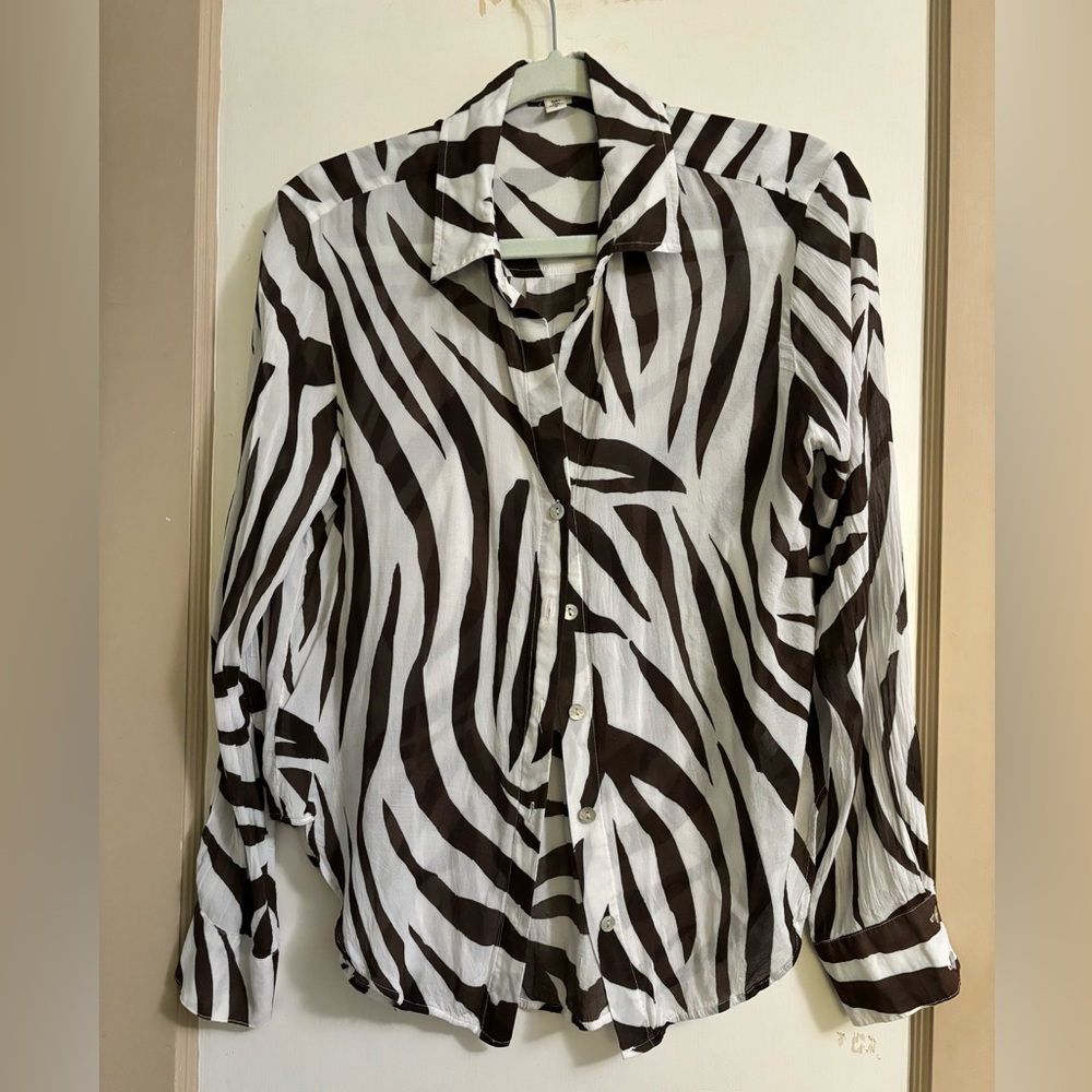 Cloth & Stone for Anthropologie zebra top S